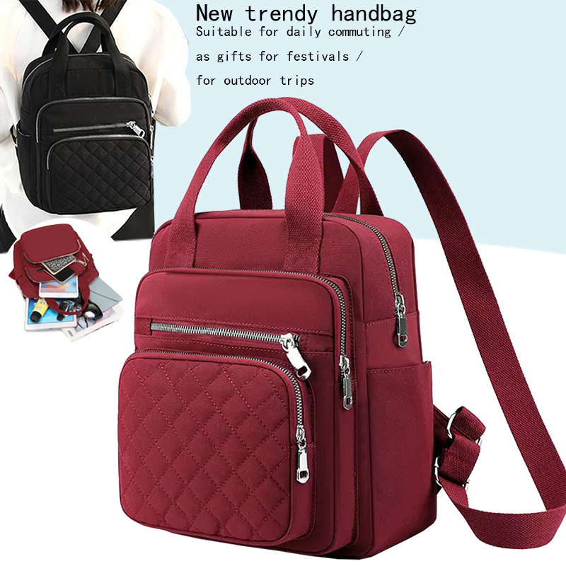 Mini Backpack Purse - Daily Minimalist Waterproof Backpack Smooth Metal