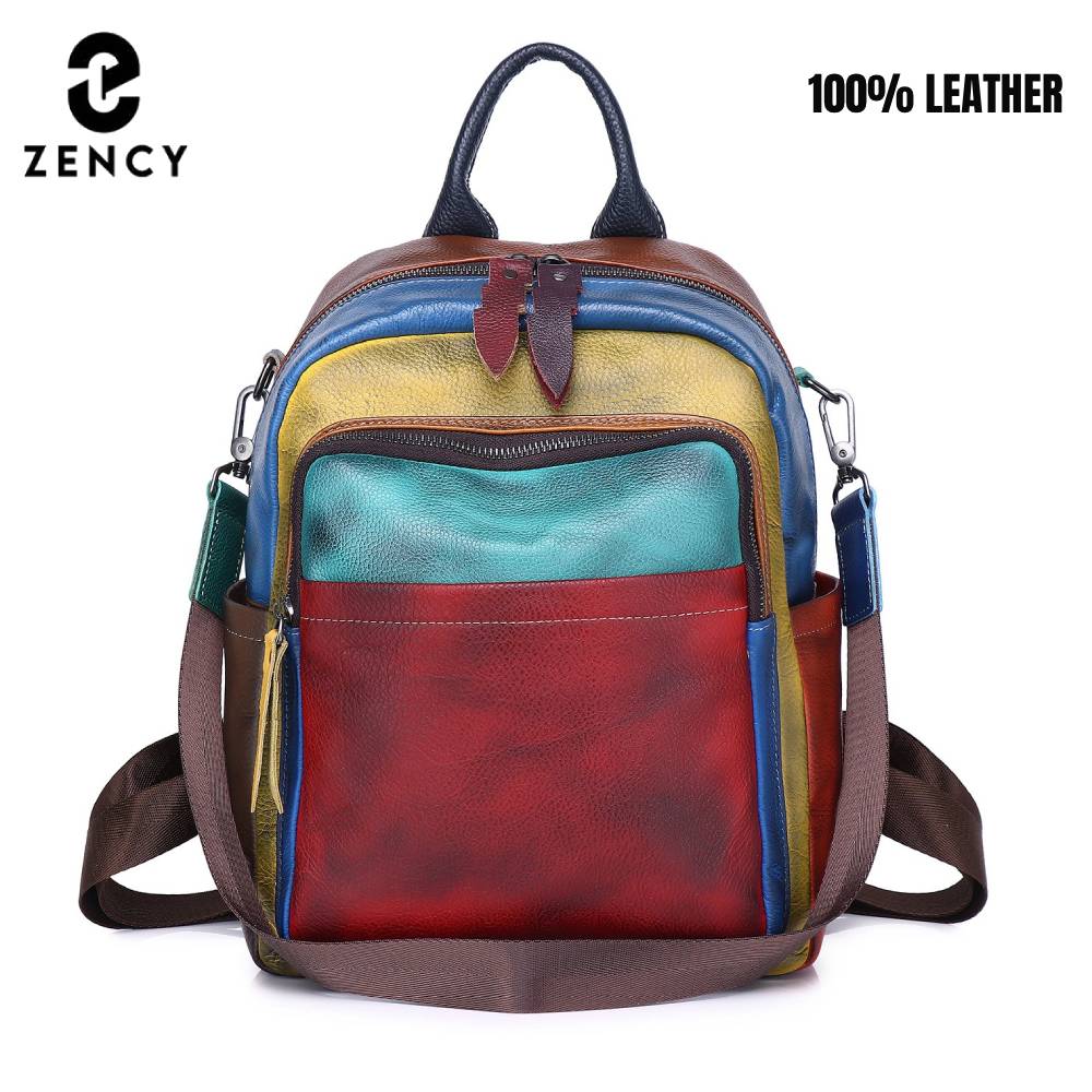 Zency Genuine Leather Women's  - Leather Backpack Vintage recension och pris